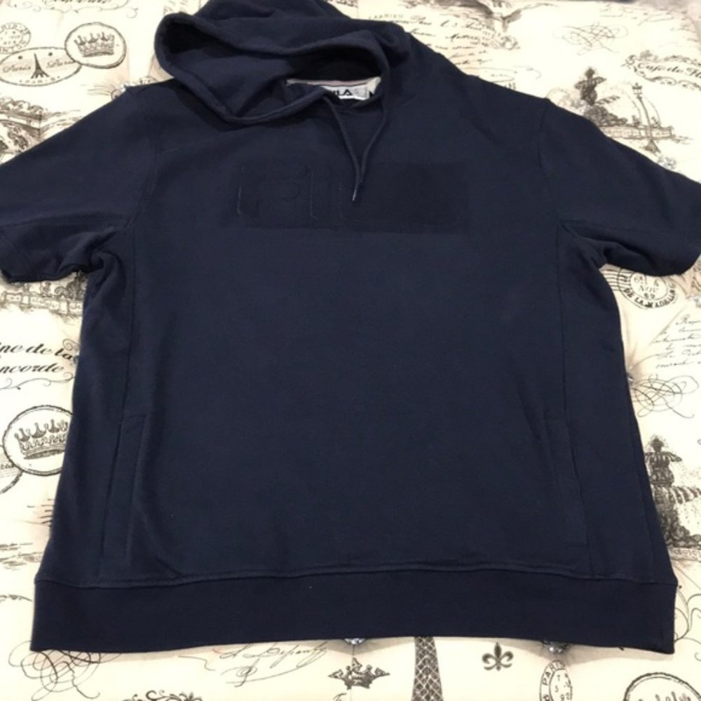 FILA Navy Short Sleeve Hoodie